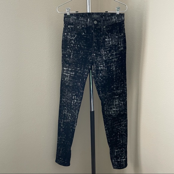 Polo by Ralph Lauren Tompkins Skinny Crop Black/Silver pants - Picture 4 of 10